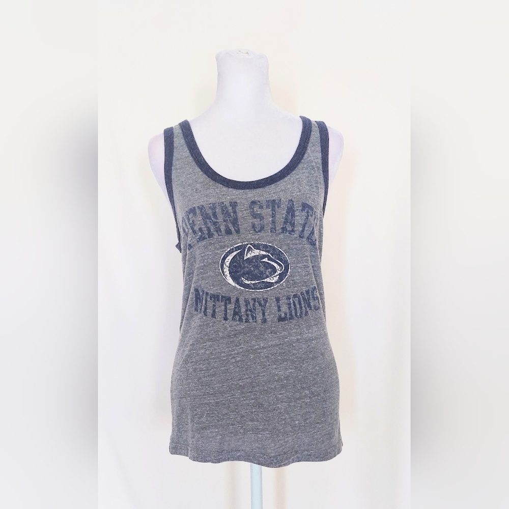 Penn State Nittany Lions Logo Tank Top Royal Apparel Womens Small Gray Blue